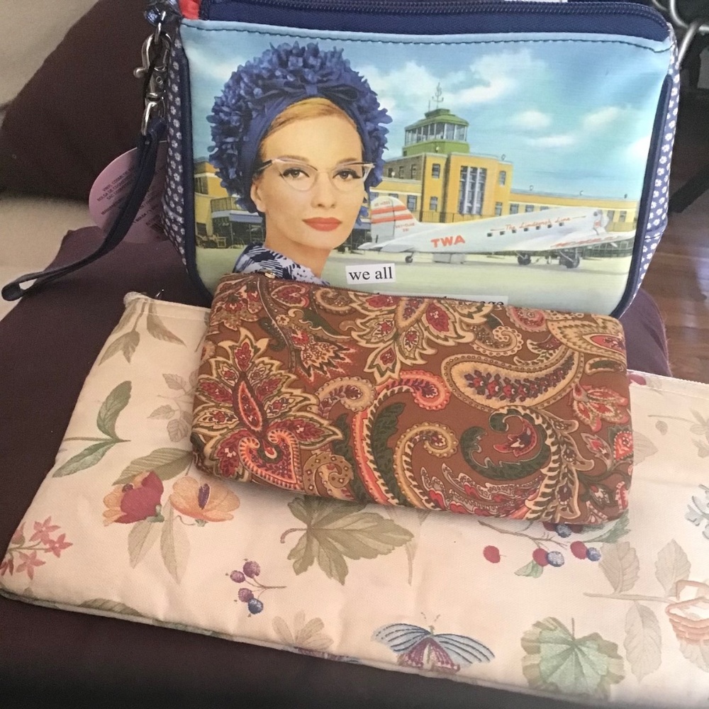 Vintage TWA memorabilia plus 2 other  bags